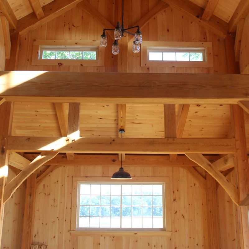 Timber frame interior
