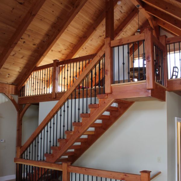 Timber frame stairs and loft