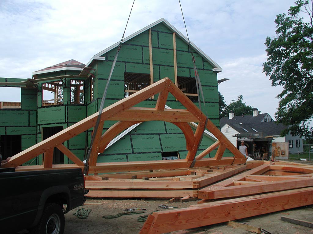 Raising trusses with arches