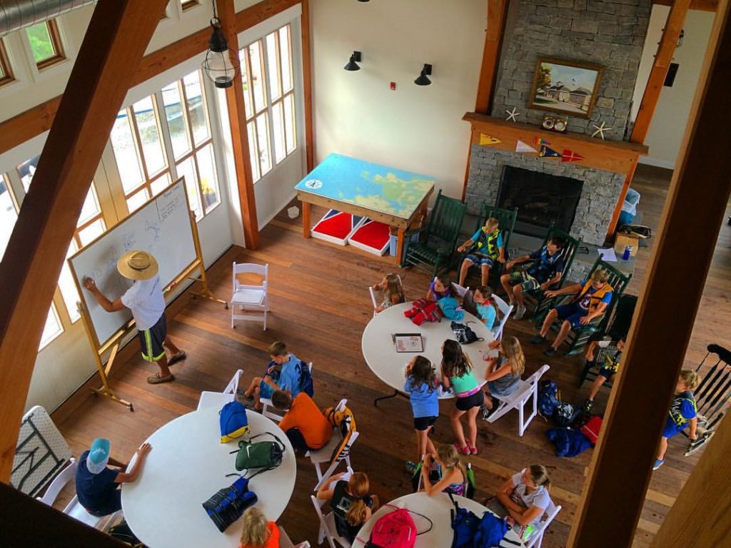 The timber frame creates a memorable learning space for the kids.