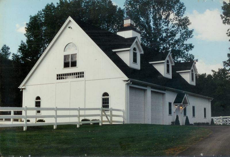 Horse stable with dormers