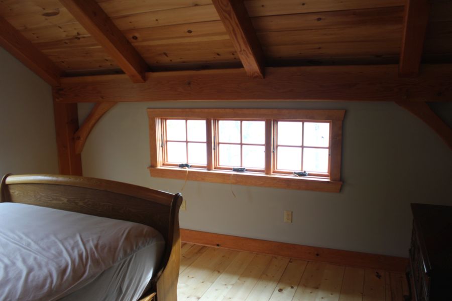 Timber frame bedroom