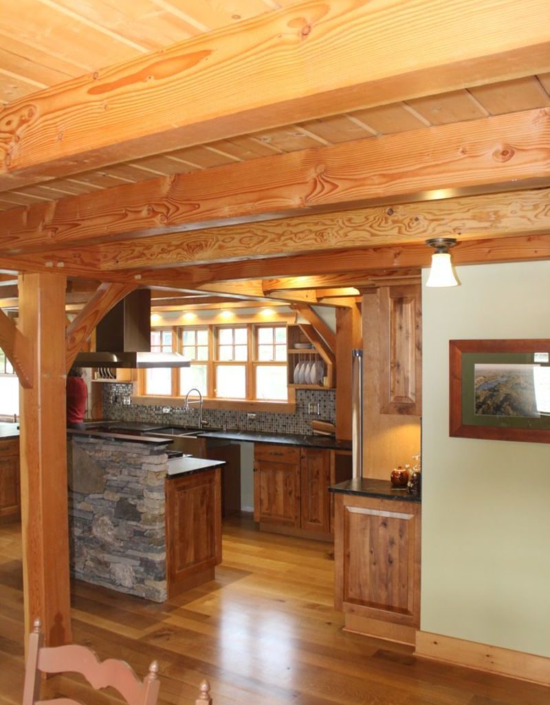 Kitchen adjacent to dining room