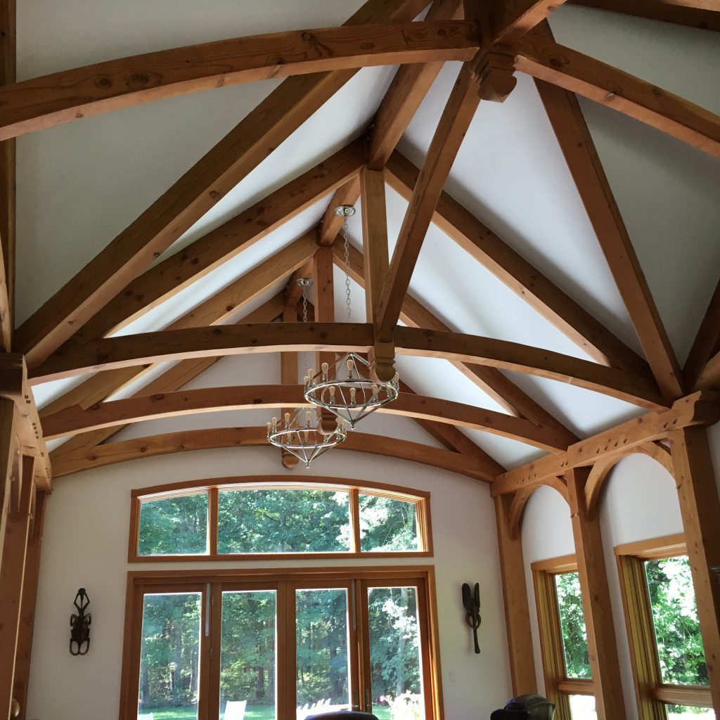 A beautiful view of the timber frame