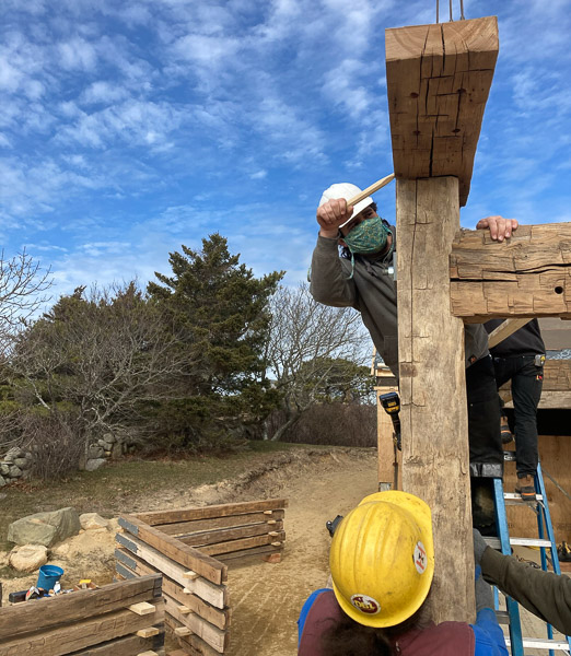 Pegging a beam