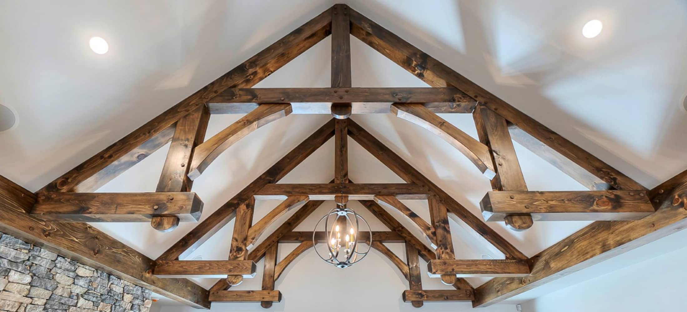 timber frame hammer beam trusses in home