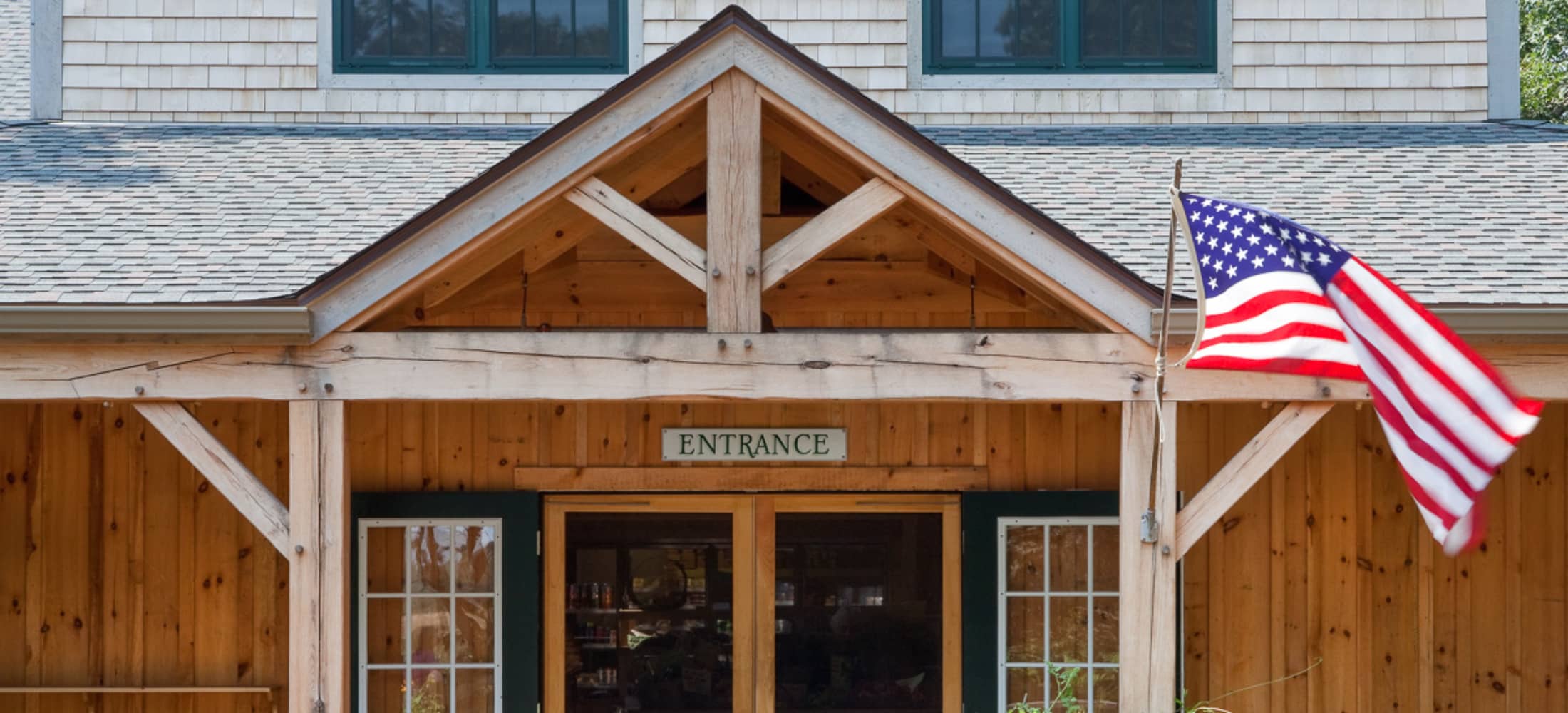 timber frame farmstand in western massachusetts