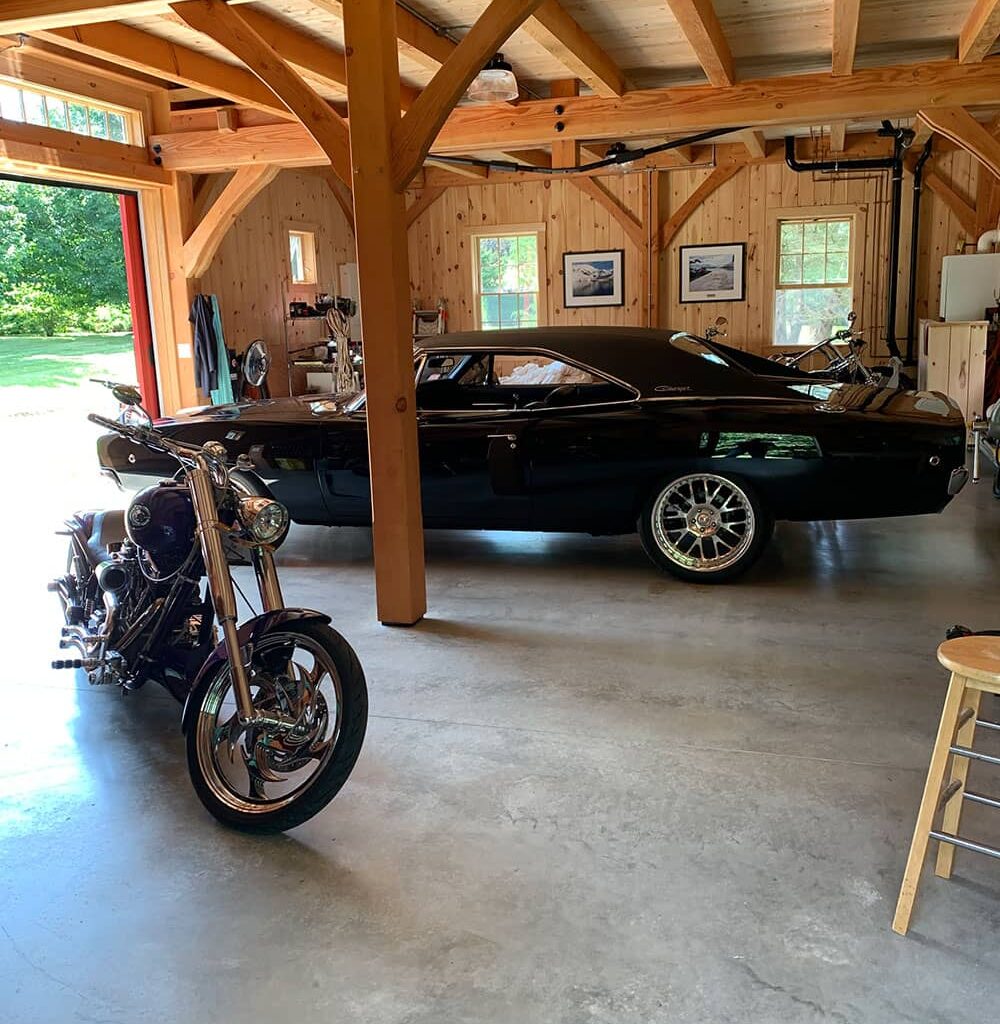 Timber frame car barn