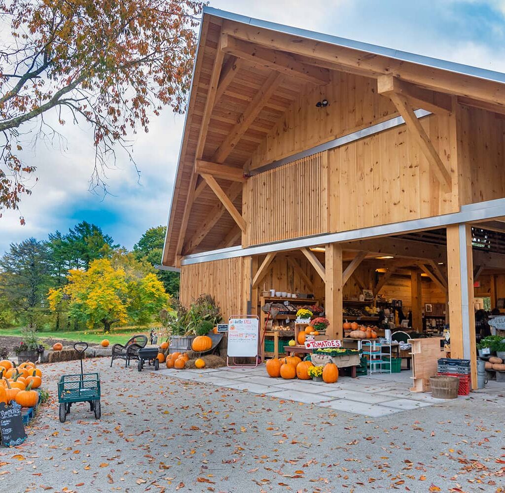 Lands Sake Farm timber frame barn