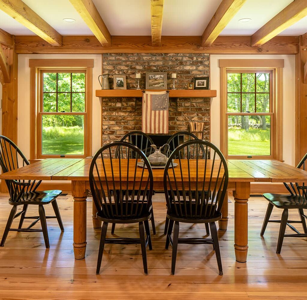 Timber frame dining room